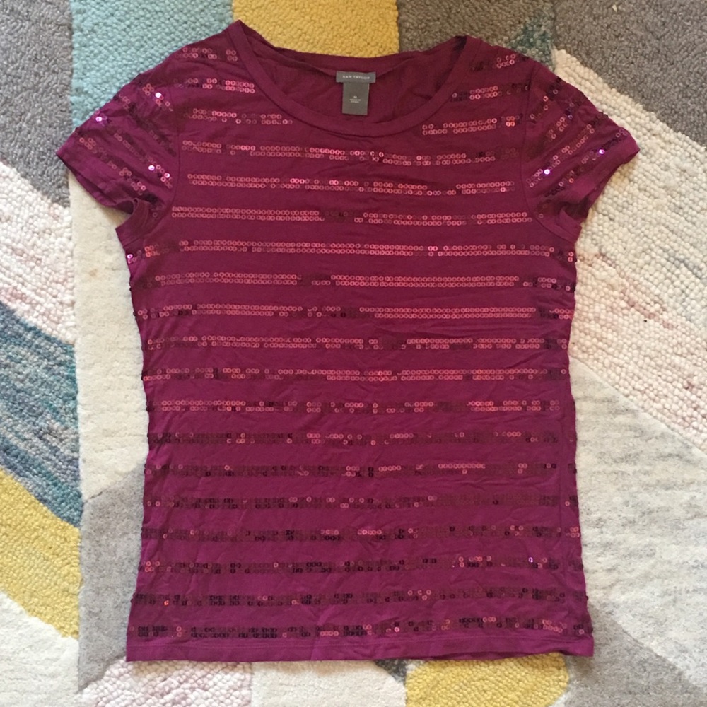 Ann Taylor Sequined T-Shirt